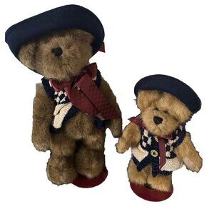 Vtg NWT Set Of 2 Boyds Bears Plush Caitlin Berriweather & Little Scruff W/ Stand